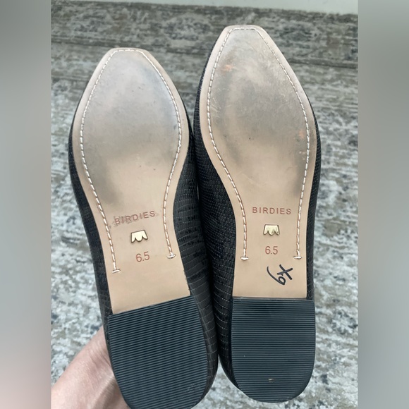 Birdies The Crane Leather Ballet Flats Size 6.5 Square Toe Loafer - Picture 5 of 8